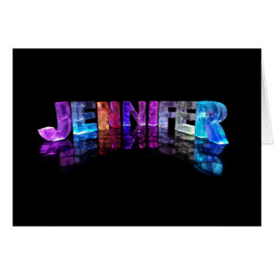 The Name Jennifer in 3D Lights (Photograph)