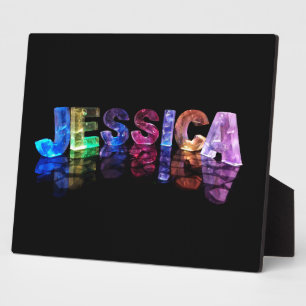 The Name Jessica in 3D Lights (Photograph) Plaque