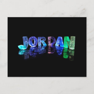 The Name Jordan in 3D Lights (Photograph) Postcard