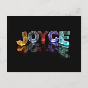 The Name Joyce in 3D Lights (Photograph) Postcard