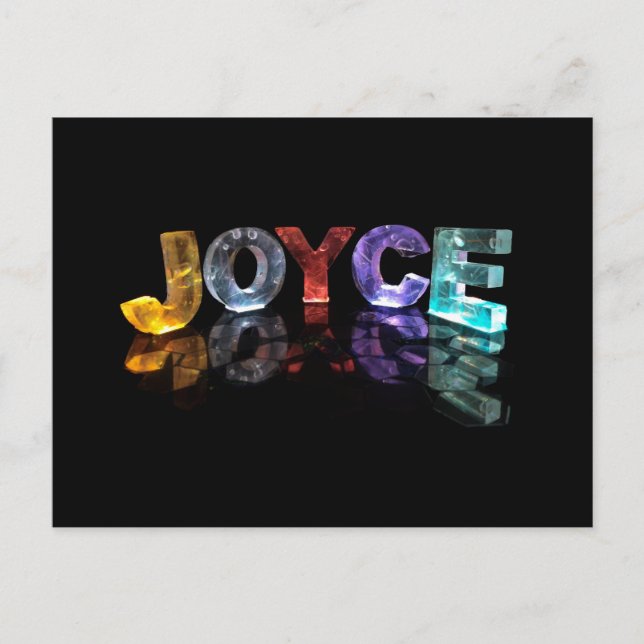 The Name Joyce in 3D Lights (Photograph) Postcard (Front)