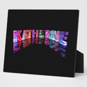 The Name Katherine in 3D Lights (Photograph) Plaque