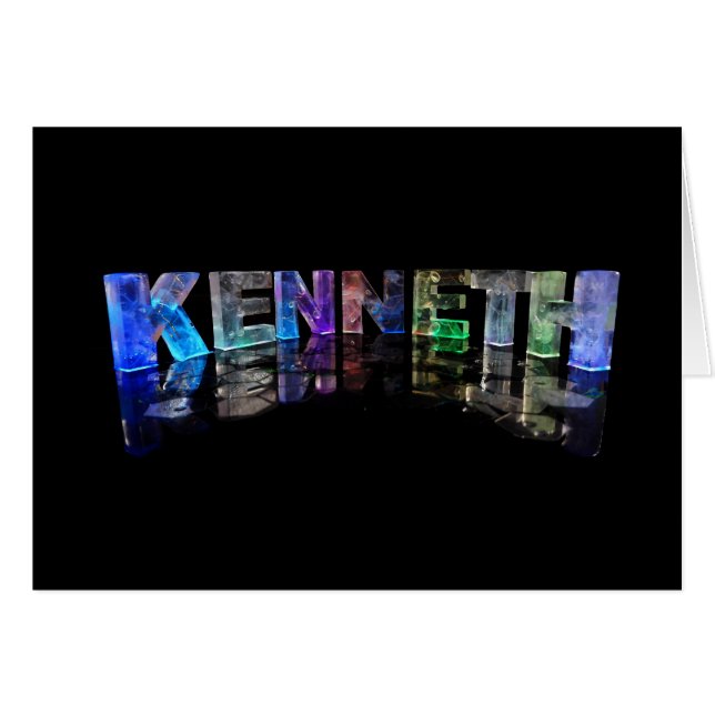 The Name Kenneth in 3D Lights (Photograph) (Front Horizontal)