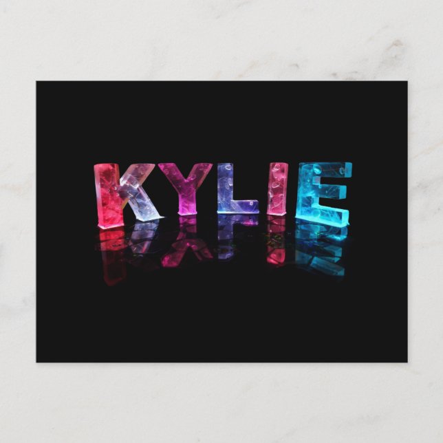 The Name Kylie in 3D Lights (Photograph) Postcard (Front)