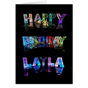 The Name Layla in 3D Lights (Photograph)