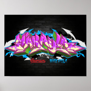 The name Makayla in graffiti Poster