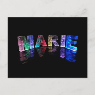 The Name Marie in 3D Lights (Photogarph) Postcard