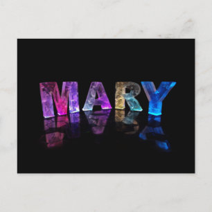 The Name Mary in 3D Lights (Photograph) Postcard