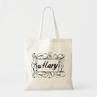 The name Mary in black inside stylish frame Tote Bag