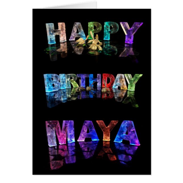 The Name Maya in 3D Lights (Photograph) (Front)