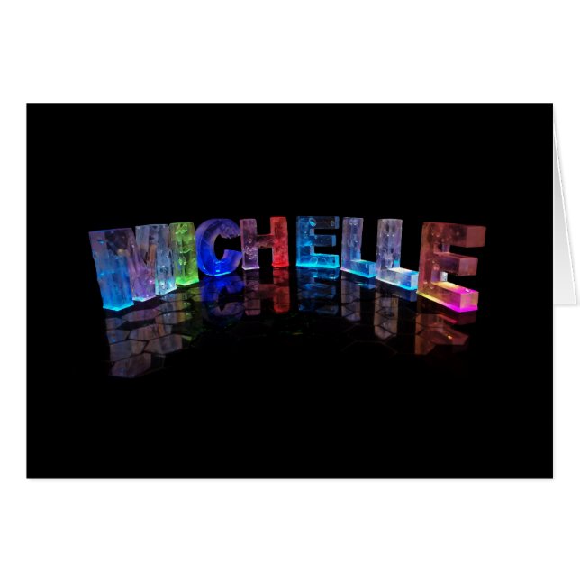 The Name Michelle in 3D Lights (Photograph) (Front Horizontal)