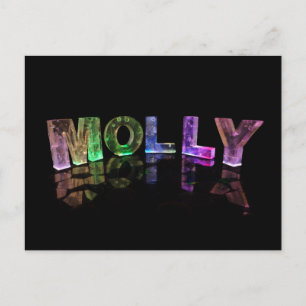 The Name Molly in 3D Lights (Photograph) Postcard