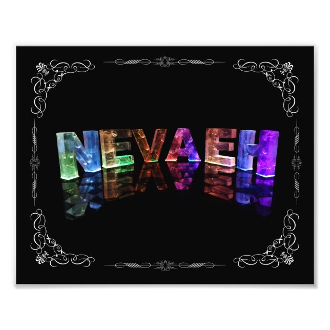 The Name Nevaeh -  Name in Lights (Photograph) Photo Print (Front)