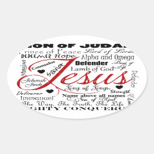 The Name of Jesus Oval Sticker