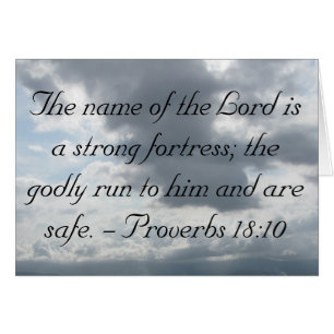 The name of the Lord is a strong fortress; the god