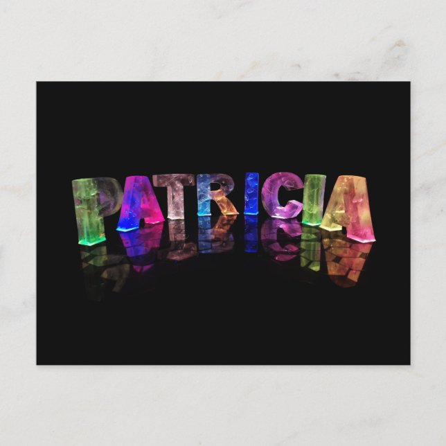 The Name Patricia in 3D Lights (Photograph) Postcard (Front)