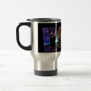 The Name Paul in 3D Lights (Photograph) Travel Mug
