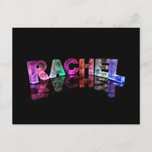 The Name Rachel in 3D Lights (Photograph) Postcard