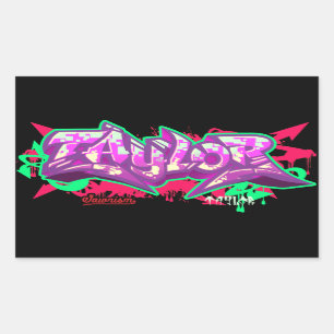 The name Taylor in graffiti-Rectangle Stickers