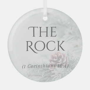 "The Names of Jesus" Glass Ornament - The Rock