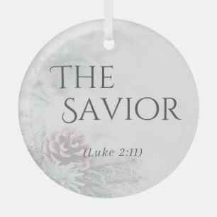 "The Names of Jesus" Glass Ornament - The Saviour