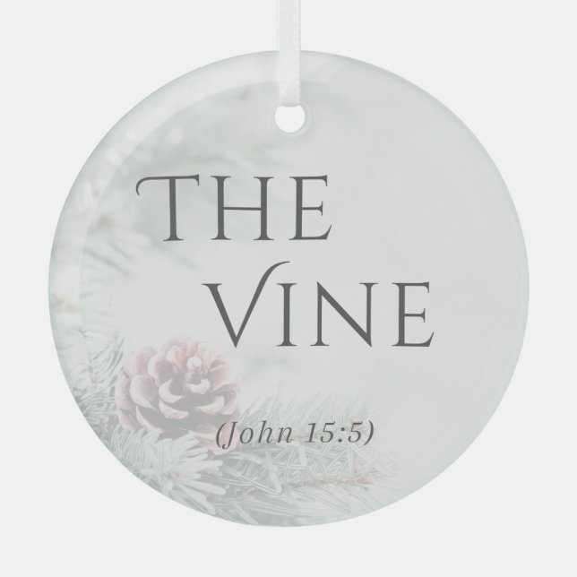 "The Names of Jesus" Glass Ornament - The Vine (Front)