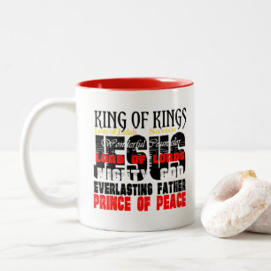 The Names Of Jesus Isaiah 9:6 Christian T-Shirt Tw Two-Tone Coffee Mug