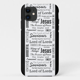 The Names of Jesus Script Text iPhone 11 Case