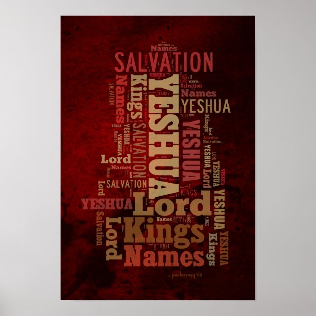 The Names of Yeshua/Jesus  Collage Poster (Front)