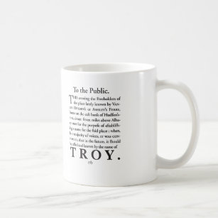 The Naming of Troy, NY 1789 Coffee Mug