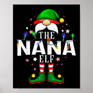The Nana Elf Christmas Family Pajama Party  Poster