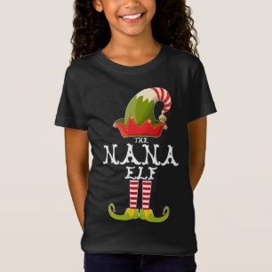 The Nana Elf Funny Christmas Gift Matching Family  T-Shirt