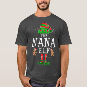 The Nana Elf Group Matching Family Christmas Grand T-Shirt