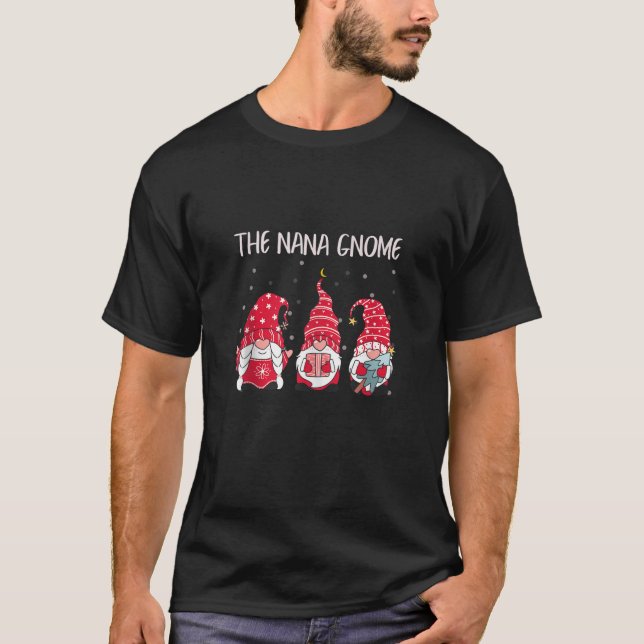 The Nana Gnome Matching Family Christmas Xmas Gran T-Shirt (Front)