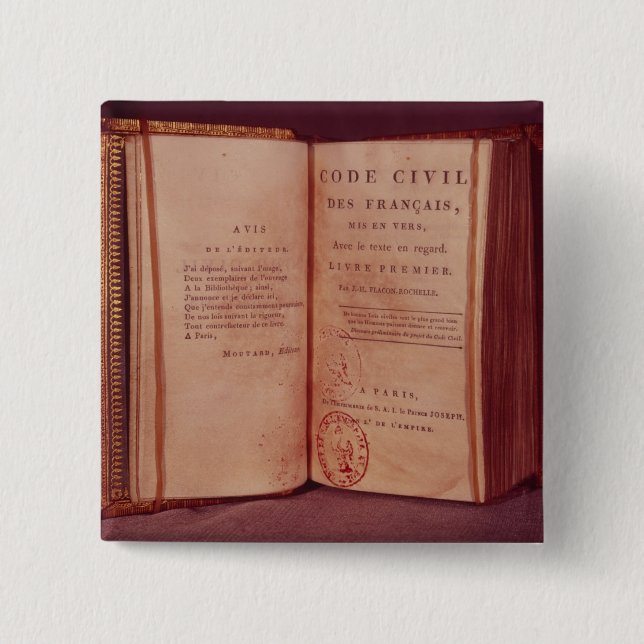 The Napoleonic Code 15 Cm Square Badge (Front)