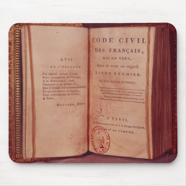 The Napoleonic Code Mouse Mat (Front)