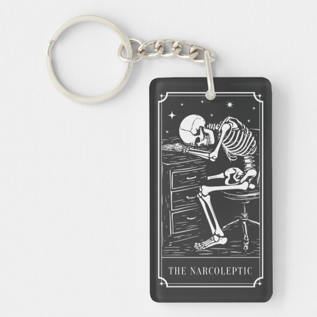 The Narcoleptic Tarot Card Narcolepsy Awareness Key Ring (Front)