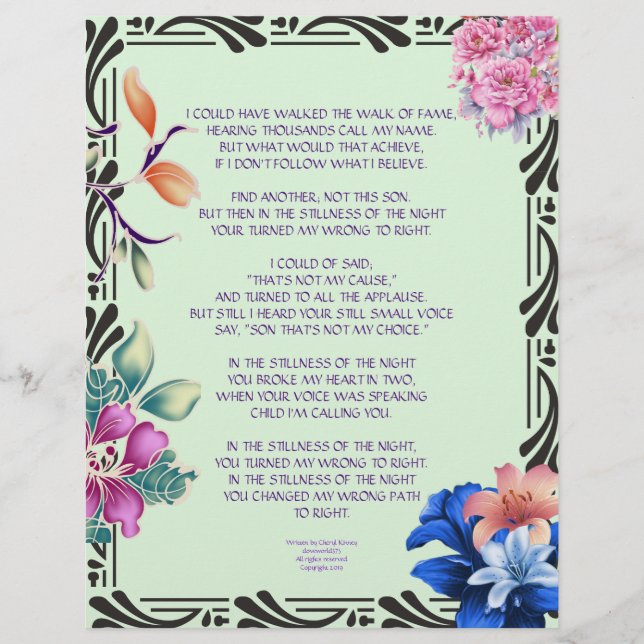 The Narrow Road Poetry Personalised Paper (Front)