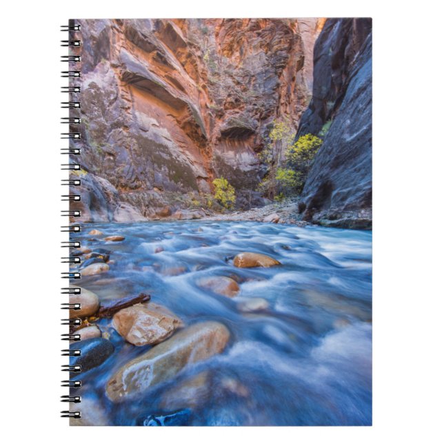 The Narrows Of The Virgin River In Autumn 3 Notebook (Front)