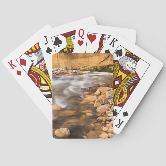 The Narrows Of The Virgin River In Autumn 4 Playing Cards (Back)