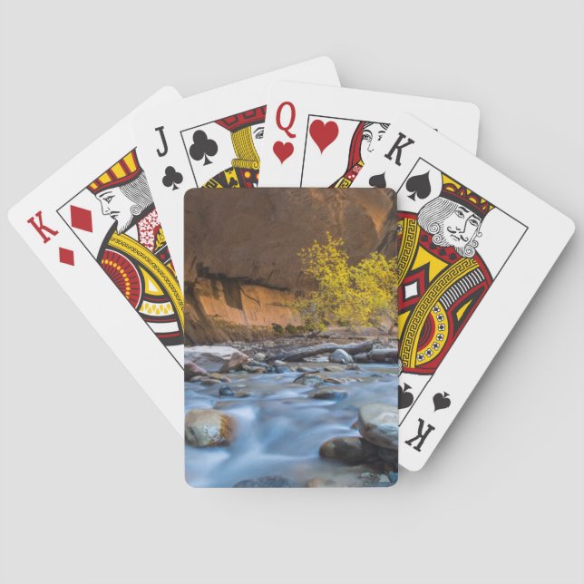 The Narrows Of The Virgin River In Autumn Playing Cards (Back)