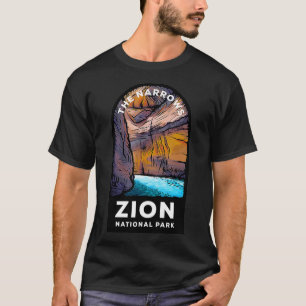 The Narrows Zion National Park Illustration  T-Shirt
