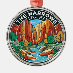 The Narrows, Zion National Park USA Metal Tree Decoration