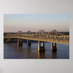 The Natchez-Vidalia Bridges spanning the Poster