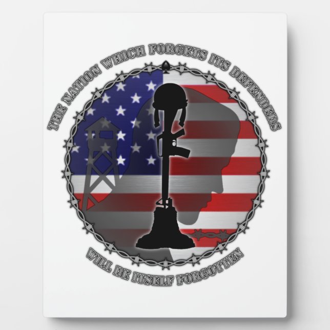 The Nation Which Forgets Its Defenders Plaque (Front)