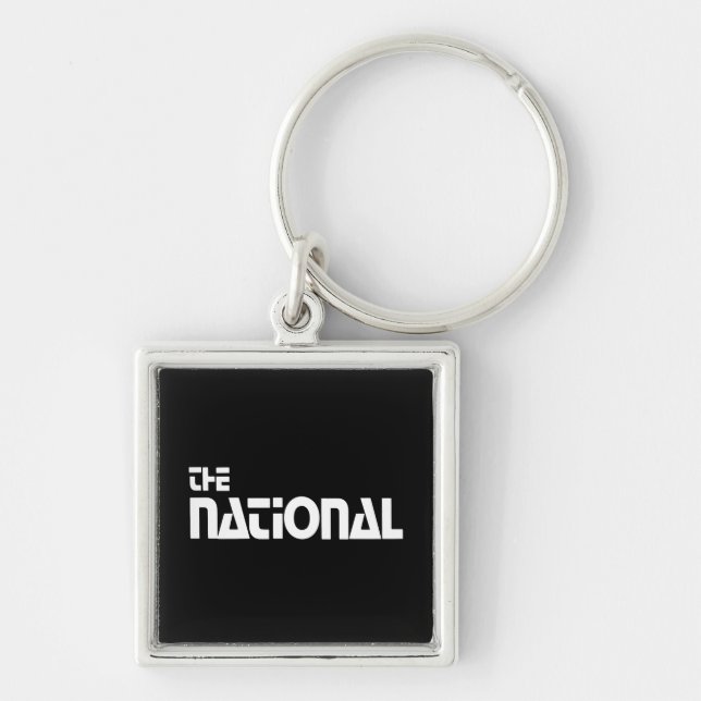 The National - 1980 promo graphic - White Key Ring (Front)