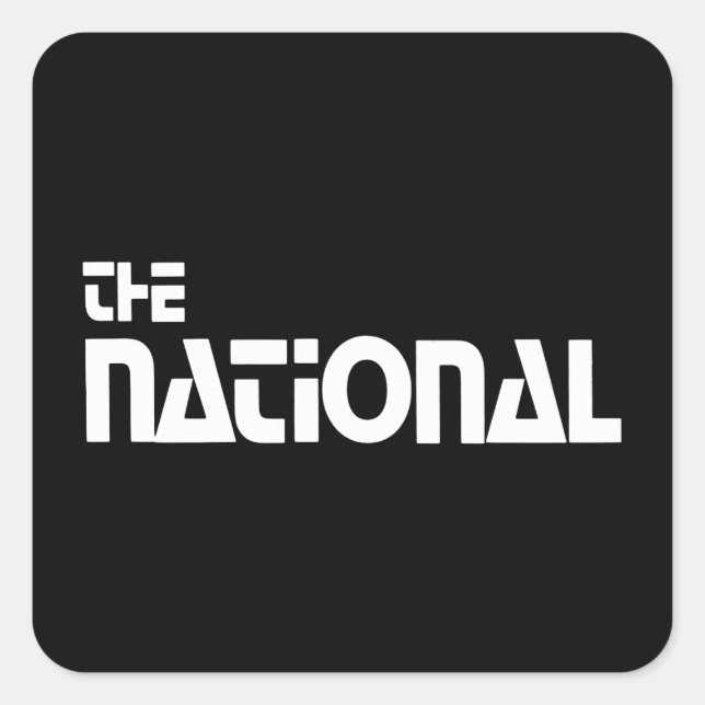 The National - 1980 promo graphic - White Square Sticker (Front)