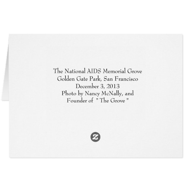 The National AIDS Memorial Grove Golden Gate Park (Back Horizontal)