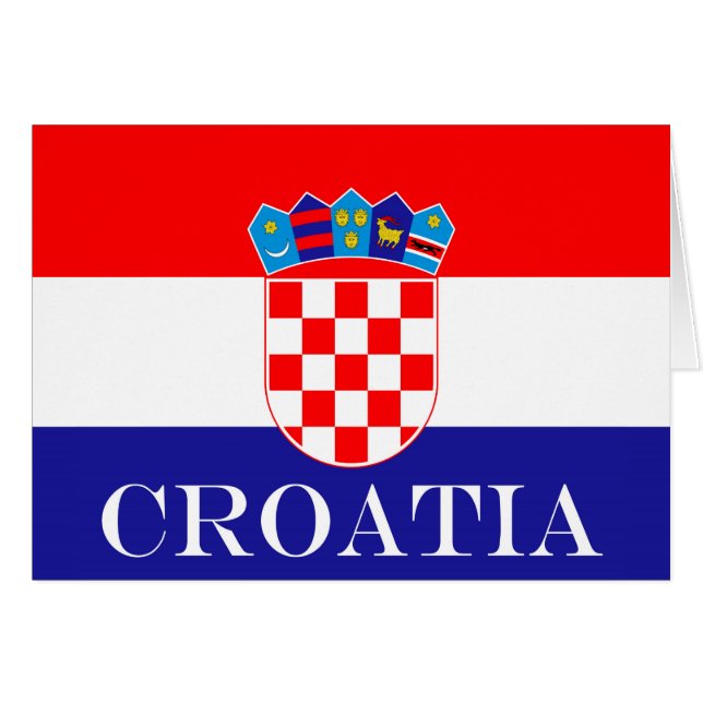 The National flag of Croatia Zastava Hrvatske (Front Horizontal)