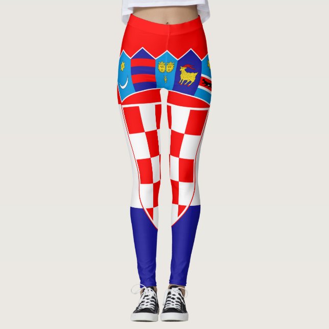 The National flag of Croatia Zastava Hrvatske Leggings (Front)